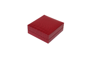 กล่องใส่เครื่องประดับกำไลข้อมือลายจระเข้ทรงสี่เหลี่ยมผืนผ้า ด้านในบุผ้ากำมะหยี่ ออกแบบมาเพื่อการจัดเก็บที่ปลอดภัย 86x91x33 มม. - Product Image 2