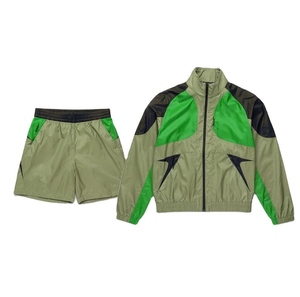 Survêtement respirant personnalisé 2026 – Ensemble coupe-vent en nylon deux pièces avec vestes et shorts amples pour hommes - Product Image 4