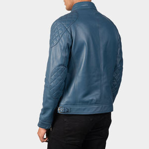Veste en cuir pour homme à prix compétitif, multi-poches, style streetwear, prix abordable, vestes en cuir pour homme - Product Image 3