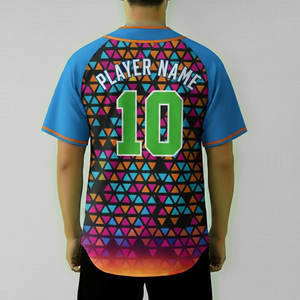 เสื้อยืดพิมพ์ลาย 3 มิติ MOQ ต่ำ ระบายอากาศได้ดี ลายทาง แขนสั้น สวมใส่สบาย เสื้อเบสบอลเปล่า ชุดยูนิฟอร์มซอฟต์บอลสำหรับผู้ใหญ่แบบ unisex - Product Image 2