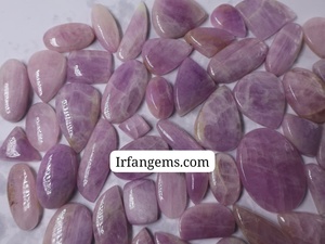 Wholesale Lot of Natural Opaque Kunzite Cabochon Flat Back Pendant Multi-Shape <b>Quartz</b> Gemstones Handmade for Necklace Making - Product Image 4