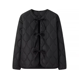 Chaqueta de Lona Ligera Informal para Mujer, Nueva Colección 2026, con Decoración de Encaje, Manga Larga y Bolsillos - Product Image 1