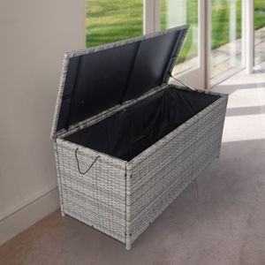 NUEVO Juego de Muebles de Mimbre de Ratán para Comedor Exterior Moderno IPRO Premium 2026 con Caja de Almacenamiento, Resistente a los Rayos UV, No Plegable, para Sala de Estar de Hotel - Product Image 1