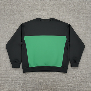 Nouveauté 2026 – Sweat à capuche oversize en molleton 100 % coton, bicolore, col rond, avec logo personnalisé en relief, style streetwear pour femme - Product Image 6