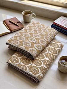 Manta de Verano Ligera de Algodón Estampado Dohar Reversible de la Mejor Calidad para Cama Individual, con Bolsa de Transporte Disponible para la Venta - Product Image 2
