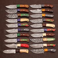 Couteau multifonction de survie Trend Blades TB-3603 en acier au carbone avec manches en bois pour le camping et la randonnée en plein air, étui en cuir