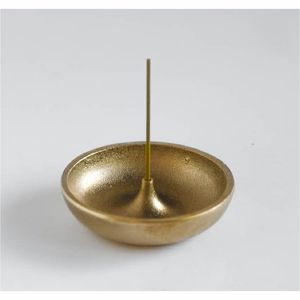 Support d'encens en cuivre massif pour bâtonnets, cendrier métallique à motifs, accessoires de méditation durables, plaque brûle-encens, porte-encens - Product Image 4