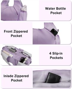 Bolsa Deportiva Multifuncional Informal Ligera para Mujer, con Compartimento para Zapatos, Bolsillo Impermeable, Soporte para Esterilla de Yoga, para Viaje - Product Image 5