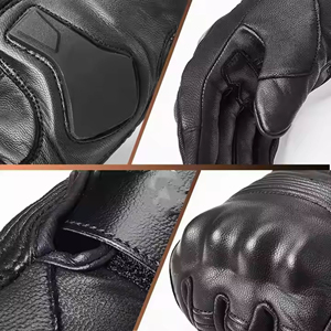 Gants de moto en cuir personnalisés pour l'été, à doigts complets, respirants, coupe-vent, pour le motocross, la course à moto, la conduite, avec une adhérence premium, pour le sport - Product Image 6