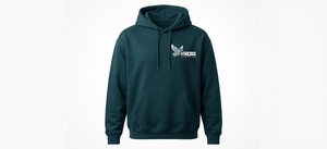 Sweat-shirt à capuche personnalisé Aigle Féroce Vert Teal Foncé Oversize Streetwear Décontracté Athlétique Hommes Femmes Vente en Gros OEM - Product Image 2