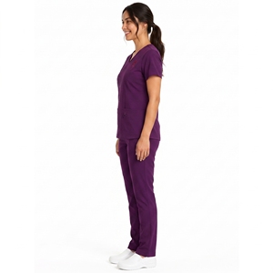 Conjunto de Ropa Médica sin Costuras, Diseño de Logotipo Personalizado OEM, Uniforme de Enfermería Unisex, Poliéster/Algodón de Alta Calidad Tejido con Aguja - Product Image 3