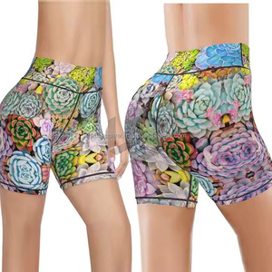 Shorts de yoga taille haute imprimés de qualité supérieure pour femmes, effet push-up, sans coutures, personnalisables, pour fitness et gym - Product Image 6