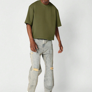 Camisetas cortas de moda para hombre, top corto moderno, atuendo informal, material transpirable, ideal para actividades al aire libre en verano. - Product Image 5