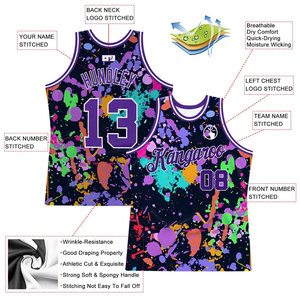Custom Name Number Basketball Jersey Unisex Adult Breathable Mesh Sleeveless Round Neck Team Tank <b>Top</b> - Product Image 5