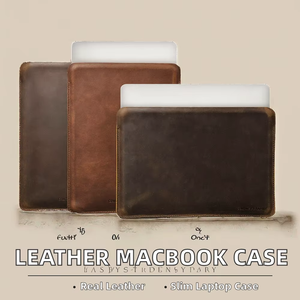 Funda de Piel Genuina para Laptop, Duradera, Estilo Vintage Moderno, Portátil y Personalizada para Macbook Pro 13 con Portaplumas LS-0263 - Product Image 3