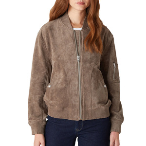 Chaqueta de Cuero de Gamuza para Mujer OEM, Acabado Suave y Elegante, Prenda de Invierno a la Moda, Personalizable - Product Image 4