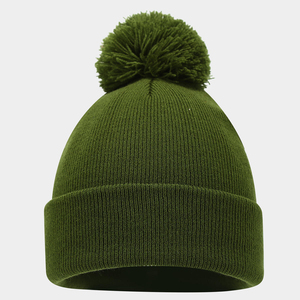 Gorro de Punto Unisex con Pompón para Invierno, Color Sólido, Estilo Casual, Calidad Premium, Logotipo Personalizado, ODM, OEM - Product Image 4