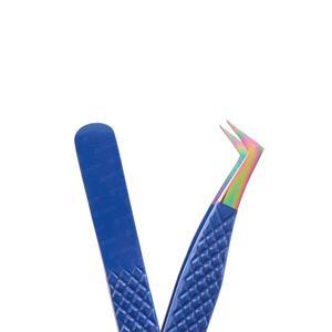 Pince à épiler d'extension de cils en acier inoxydable de haute qualité emballage personnalisé pointe fine forte adhérence nouveau Design tout outil de beauté - Product Image 4