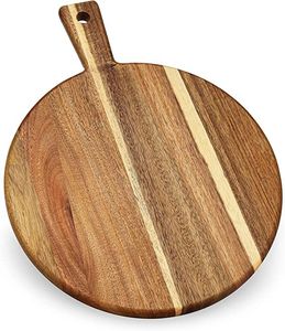 Classic Round <b>Wooden</b> Eco-friendly Chopping Board 1.5cm Thick Food Safe for Kitchen Use <b>Slicing</b> Dicing Chopping and Serving - Product Image 3