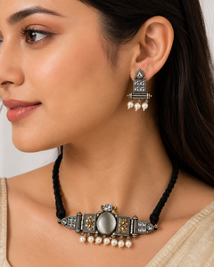 Fournisseur de Confiance : Ensemble de Bijoux Bohèmes Bicolores en Argent Vieilli pour Femme – Vente en Gros Direct Fabricant - Product Image 2