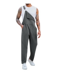 Salopette de travail en coton kaki pour homme, bretelles réglables, pantalon à bretelles confortable, uniforme - Product Image 6