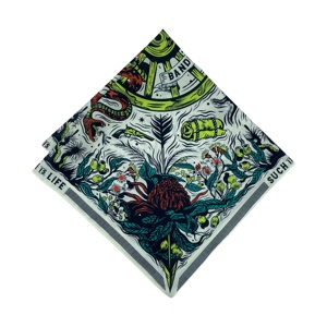 Pañuelos Bandana Étnicos Personalizados al por Mayor en Stock con Patrón de Puntos, de Algodón, Seda y Poliéster Negro con Logotipo Impreso, Pañuelos Baratos - Product Image 2