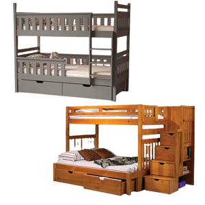 Venta caliente Muebles para niños Literas para niños con escalera y cajones Litera de madera maciza de alta calidad Cama para niños - Product Image 3