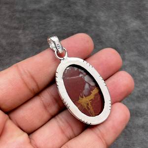 Collar de Plata de Ley 925 con Colgante de Jaspe Noreena Hecho a Mano, Joyería de Piedra Natural, Collar para Mujer, Regalo - Product Image 3