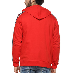 Sudadera con Capucha Extra Grande de Forro Polar Tejido con Cierre Completo para Hombre, con Logotipo Personalizado, Mangas Regulares, Invierno, Ecológica, Servicio OEM, Color en Contraste - Product Image 4