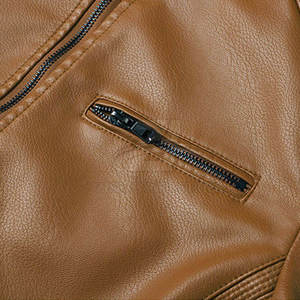 Veste en cuir pour motard avec logo personnalisé, vente directe d'usine, veste en cuir légère pour homme - Product Image 6