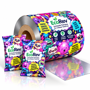 Película Laminada en Rollo de Grado Alimenticio, Brillante, Opaca, con Diseño Floral para Empaquetado Sostenible - Product Image 6