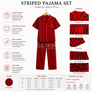 ชุดนอนผู้หญิงลายทางสีแดงดำของ Cosh International Delta Sigma Sorority Greek Apparel  ชุดนอนสุดหรู - Product Image 6