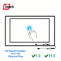 Cadre d'écran tactile infrarouge de 75 pouces, panneau interactif multi-touch, interface USB pour tableaux blancs