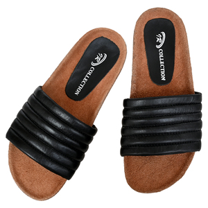 Pantuflas de Cuero para Mujer, a la Moda, Transpirables, Acolchadas, Antideslizantes, Súper Cómodas, con Plataforma, Correa Ancha y Suela Gruesa - Product Image 5