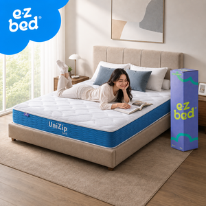 Choisissez le UniZip 25 cm pour un soutien fiable des ressorts ensachés, un confort moyen et un accès par fermeture éclair qui simplifie l'inspection du matelas. - Product Image 1