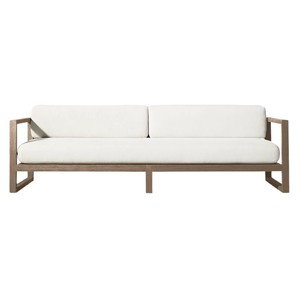 Sofá de Exterior Moderno y Minimalista de Madera de Teca con Cojines Suaves, Cómodos e Impermeables para Hotel, Villa, Jardín o Terraza - Product Image 1