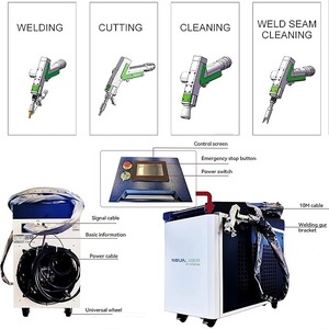 Soldadora Láser 4 en 1, Máquina de Soldadura Láser de Fibra/Removedora de Óxido/Cortadora/Limpiadora, Pistola de Soldadura Manual, Láser de Doble Oscilación - Product Image 4