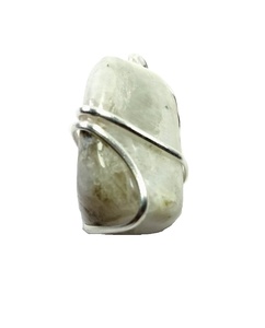 จี้หินประดับพลอยสีรุ้งประดับด้วยลวดร้อยจี้คริสตัลบำบัด - Product Image 1