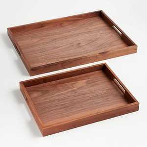 Bandeja Rectangular de Madera para Servir, Diseño Clásico Hecho a Mano, Acabado Pulido Duradero para Desayunos de Boda - Product Image 4