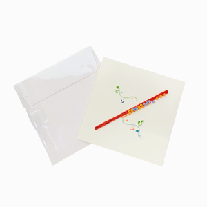 Tarjeta de felicitación artesanal premium con diseño de flauta colorida y moderna, hecha con técnica de quilling, con sobre, para amantes de la música. - Product Image 3