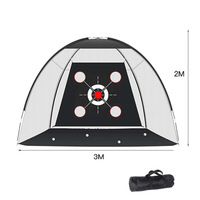 Tapis de frappe portable pour entraînement de golf, filet d'entraînement de swing, accessoires d'aide à l'entraînement de golf intérieur/extérieur en polyester, vente en gros