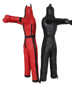 Red PU Leather Boxing <b>Dummy</b> With Zipper Closure Durable Training Target For Adult Martial Arts Practice - Product Image 4