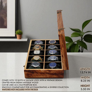Caja de Almacenamiento de Relojes de Madera Personalizada, Organizador de Relojes de Madera para Relojes Automáticos de AYAANS - Product Image 2