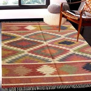 Créez des espaces élégants et confortables avec des tapis en laine et en jute de 4x6 pieds pour une décoration intérieure naturelle - Product Image 1