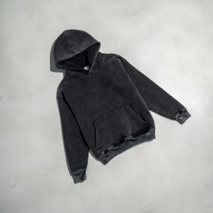 Sweat à capuche surdimensionné personnalisé de haute qualité en molleton épais, à épaules tombantes, uni, vierge, pour hommes - Product Image 2