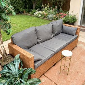 Sofá Doble para Exteriores Willow, para Terraza, Patio o Jardín, Color Arena, Asiento Cómodo - Product Image 1