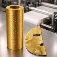 Masque facial professionnel Y576 en feuille d'or, masque en microfibre ultra-fine, masque en feuille de cendres volcaniques, substrat en diamant carré de petite taille