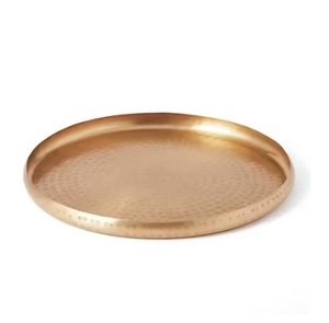 Bandejas de Servir Modernas de Metal de Lujo con Textura Martillada, Decorativas para Mesa, Regalo de Boda, Estilo Lujoso - Product Image 1