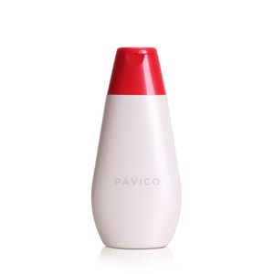 Oval Shape HDPE <b>200ml</b> Custom Color White <b>Bottle</b> Red Flip Top Cap Shampoo Lotion Hair Care Packaging Vietnam Manufacturer - Product Image 1