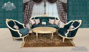 Teak Wood Polish <b>7</b> <b>Seater</b> Modern <b>Sofa</b> Set for Home Hand Carved Durable Living Room Furniture - Product Image 2